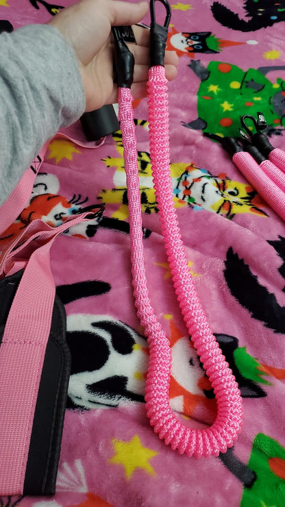 Banda de resistencia de pedal multifunción con mango, 4 bandas de resistencia ajustables de tubo para abdomen, cintura, brazo, núcleo/ABS