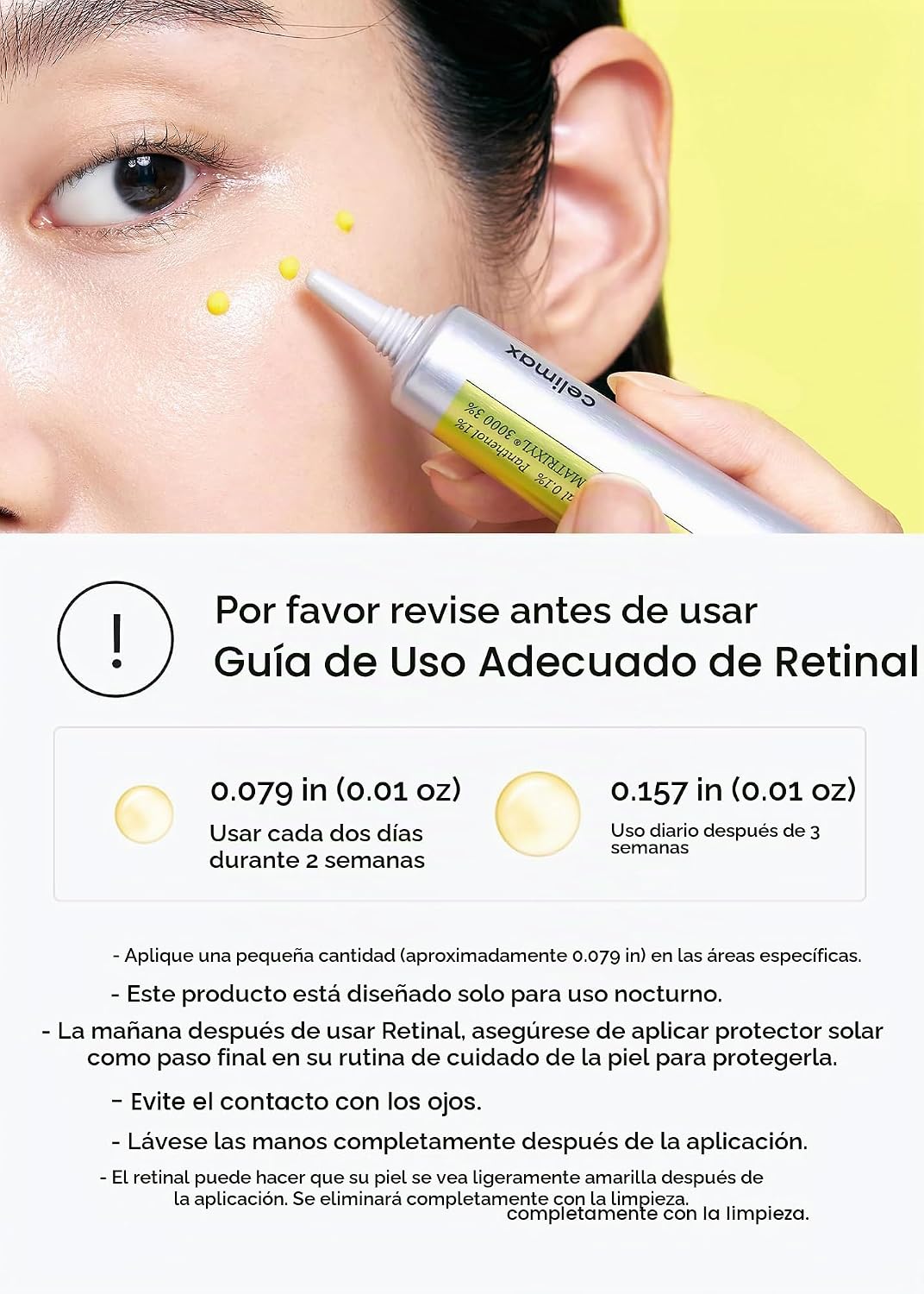 **Celimax Dúo Antiaging: Suero de Retinol 30 ml + Suero Potenciador de Retinal 15 ml | Con 0.1% Retinal, 3% Matrixyl y Vitamina A | Ayuda a minimizar poros, suavizar líneas y arrugas y mejorar la apariencia de firmeza y textura de la piel.**